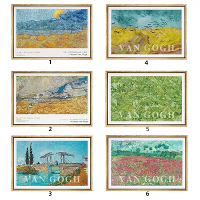 Wall26-Vincent Van Gogh Landscape Framed Art Print Canvas Wall Art • $65.99