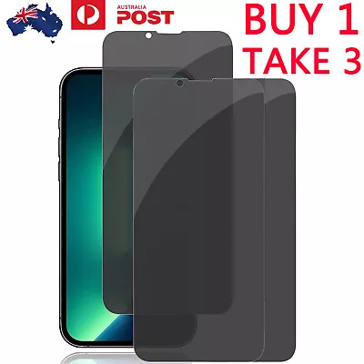 $8.99 • Buy 3x IPhone 14 13 12 11 Pro Max 8 Privacy Anti-Spy Tempered GLASS Screen Protector