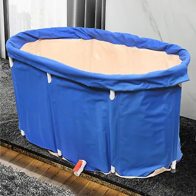 $56.18 • Buy Folding Bathtub Adult Portable Spa Sauna Bath Bucket Water Tub Barrel PVC