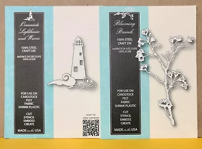 Memory Box Metal Cutting Dies LOT Of 2 Lighthouse 99736 Blooming Branch 98750 • $18.49