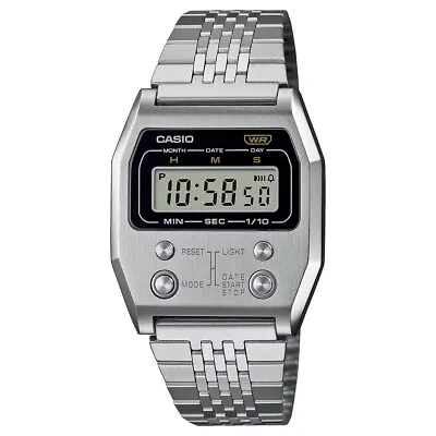 Casio Vintage Premium Full Metal Retro Stainless Steel Silver Watch A1100D-1 • $224.10