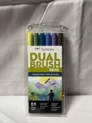 Tombow Dual Brush Pen Art Markers Set 6 Piece • $6.99