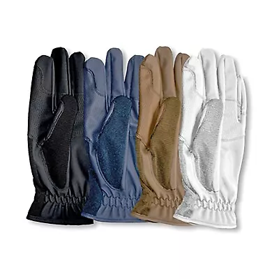 Mark Todd Super Riding Gloves Faux Leather Gloves With Pitted Effect Insert A... • £17.69