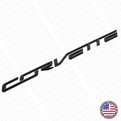 For 14-19 Corvette C7 R Z06 Gloss Black Rear Bumper Letter Badge Emblem Sport • $21.99