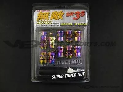 Muteki - SR35 Closed Ended Lug Nuts & Locks - Neo Chrome - 12x1.25mm • $130.10