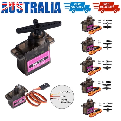 $10.99 • Buy 1/20X MG90S Micro Mini Servo Motor For RC FPV Helicopter Airplane Arduino TRX
