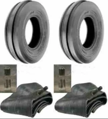 TWO 4.00-19 400-19 400x19 F-2 Tri 3 Rib Front Tractor Tire With TWO TUBES • $134.99