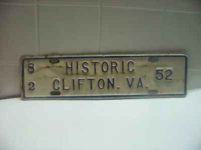 Vintage 1982 Historic Clifton VA Tag Topper License Plate Rare • $24.99