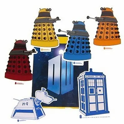 Doctor Who Vinyl Decal Sticker Dalek K9 Tardis Phone Booth Pack Of 6 • $5.99