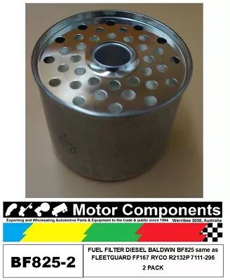 FUEL FILTER WIX 33166RE  Same As BF825 FF167 RYCO R2132P 7111-296 • $24.90