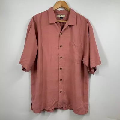 Tommy Bahama Men's 100% Silk Button Up Short Sleeve Camp Shirt Size XL • $34.99