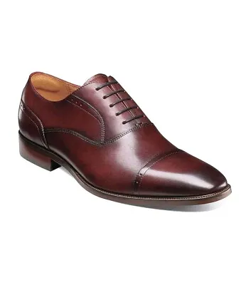 Florsheim Men's Sorrento Cap Toe Oxford Burgundy Leather Dress Shoes 14292-601 • $119.95