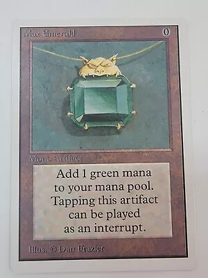 Mox Emerald Unlimited Edition Magic The Gathering LP+/NM- • $5400