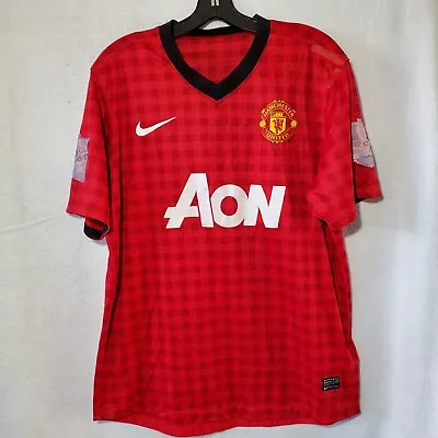 Nike Manchester United Jersey #20 Van Persie Soccer Adult Large Red Graphic Vtg • $29.97