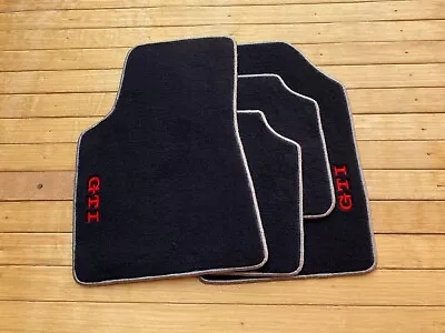 Fit For VW Golf Mk1 Custom Velour Floor Mat Mats Carpet Black 4pcs 1974-82 • $123.49