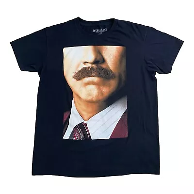 Anchorman 2 The Legend Continues T-Shirt Black Adult L 2016 Short Sleeve Tee • $9.32