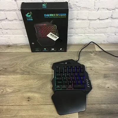 Gaming Keypad Colour Backlit Small One-Handed 35-Key Wrist Rest For Tablet PC • £12.99