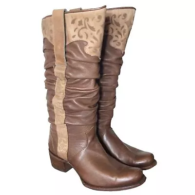 Corral Vintage Slouchy Pull-on Western Womens Boots 9.5 Style C1037 • £76.24