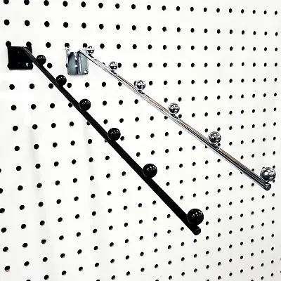 $12.95 • Buy Pegboard 6 Ball Waterfall Faceout Hook, Black Or Chrome, Wholesale