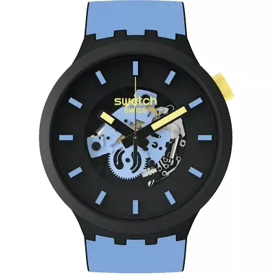 Swatch Pay! By Day Unisex Watch – Blue Silicone Strap – Working • £100