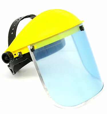 Safety Visor Face Mask Shield Clear Full Face Protection Garden DIY Tool Yellow • £10.45