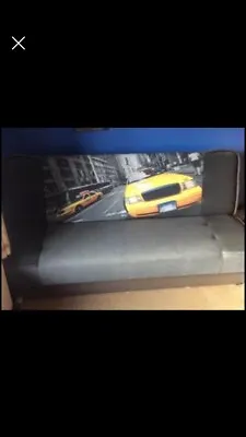 £150 • Buy Funky Fun Grey Sofabed Settee New York Cab Scene
