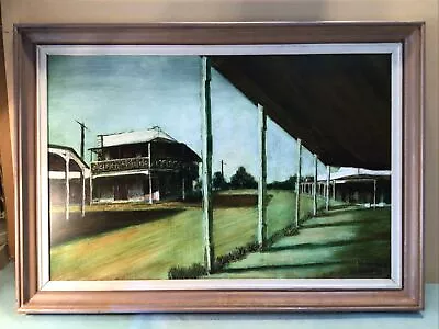 J Browne 1971 Country Street Scene Framed Oil Painting • $178.75