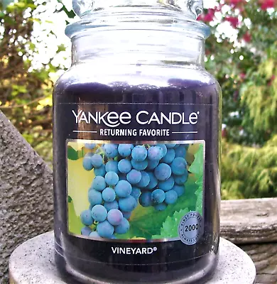 Yankee Candle Retired  VINEYARD  ~ Fruit ~ WHITE LABEL~ Large 22 Oz. ~ RARE~ NEW • £32.77