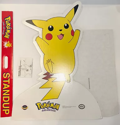 Vintage Nintendo Pokemon Pikachu Cardboard Standup Standee. Display 'em! • $95