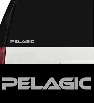 PELAGIC Fishing Offshore Gear Vinyl Decal Truck Boat Cooler Metallic Silver • $4.50