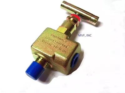 Needle Valve 90° Angle 1/4  Male NPT X 1/4  Female NPT 10000 PSI STEEL 483IN03 • $46.22