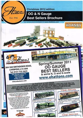 Hattons Model Railways Diecast Catalogues 2011+12 Hornby Dapol Heljan O OO N • £3.75