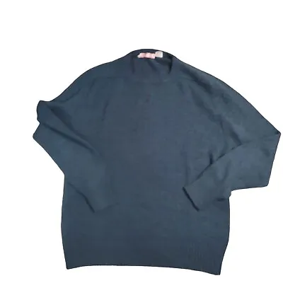 Vintage Gary Reed Men’s Size Large Blue Green Wool Blend Long Sleeve Sweater • $30