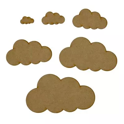 Cloud Wooden Shape Space Theme MDF Laser Cut Craft Shape MDF Embellishment • £3.30