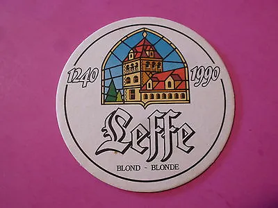 BELGIAN Beer 1990 Collectible Brewery Coaster ~ Abbaye LEFFE Blonde ~ Since 1240 • $18.74