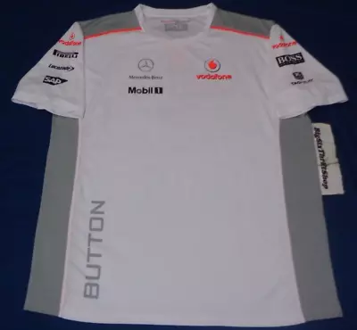 McLaren Vodafone Mercedes-Benz Hugo Boss Formula 1 Team Jenson Button Shirt  XXL • $42