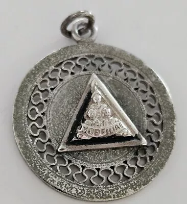 Vtg IYOB FILIAE Masonic Pendant Jobs Daughter Wells Sterling 4.7g • $19.99