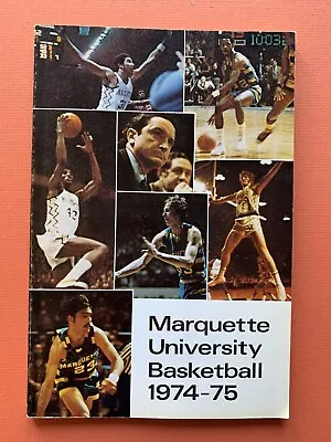 1974-75 Al McGuire's Marquette Warriors Official Media Press  Guide. (EX). • $8.99