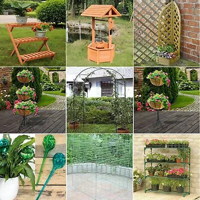 Gr8 Garden Coco Lattice Planter Wishing Well Trellis Flower Plant Pot Ornament • £29.99