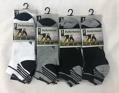 £4.99 • Buy 3,6&12 Pairs Mens Performance Trainer Socks  Gym Sports Athletic Socks UK 6-11