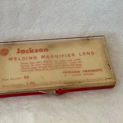 Vintage Jackson Welding Magnifier Clear Lens With Case - USA • $12.99