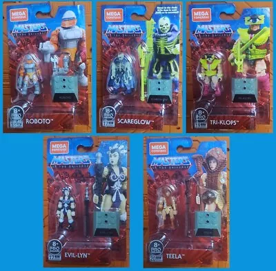 Set Of 5 Mega Construx Masters Of The Universe Carded Mini Figures • $29.99