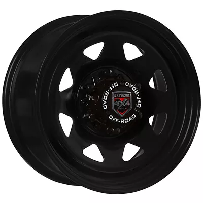 Extreme 4x4 Steel Wheel 16x8 6/139.7 35P Black 106.1 Fits Ford Ranger BT50 + Cap • $119.45