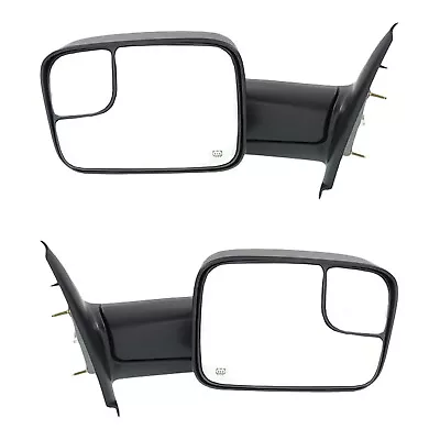 Set Of 2 Towing Mirrors  Driver & Passenger Side Heated For Ram Truck 3500 Pair • $132.36