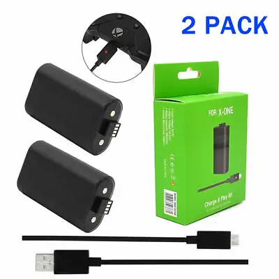Rechargeable Battery 2 Pack For Xbox One / One S / One X /elite Controller • $27.49