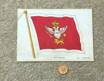 £15 • Buy Antique Silk BDV Cigarettes Cigarette Card With Montenegro Flag