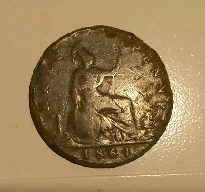 Victoria Half Penny 1861 • £0.99