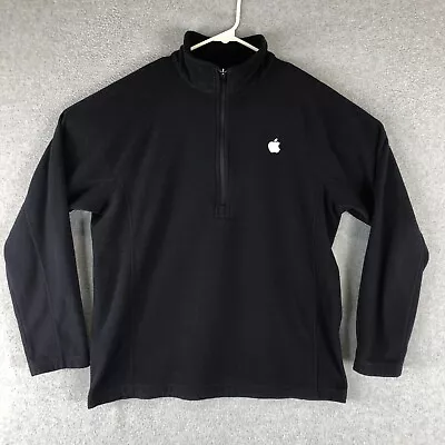 Lands End Outfitters Apple Employee Fleece Jacket Adult Medium Navy Blue Soft • $23.04