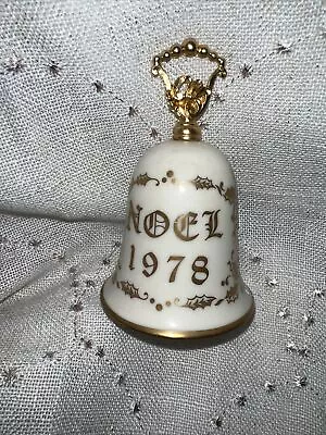 Vintage Gorham Fine China Noel 1979 Gold Design ChristMas 2.5  Bell + Top • $9.99