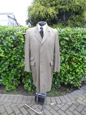 £125 • Buy Genuine Crombie Covert Overcoat Velvet Collar Ticket Pocket Size 42 Regular
